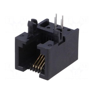 Socket | RJ11 | PIN: 4 | Cat: 3 | unshielded | gold-plated | Layout: 6p4c
