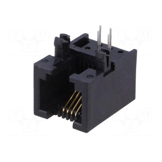 Socket | RJ11 | PIN: 4 | Cat: 3 | unshielded | gold-plated | Layout: 6p4c