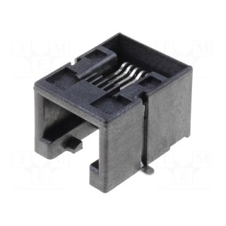 Socket | RJ12 | PIN: 6 | Cat: 3 | low profile | gold-plated | Layout: 6p6c