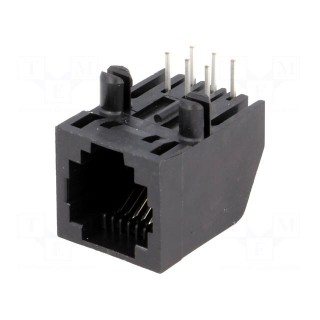 Socket | RJ12 | PIN: 6 | Cat: 3 | with panel stop blockade,low profile