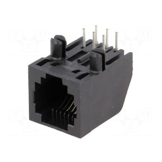 Socket | RJ12 | PIN: 6 | Cat: 3 | with panel stop blockade,low profile