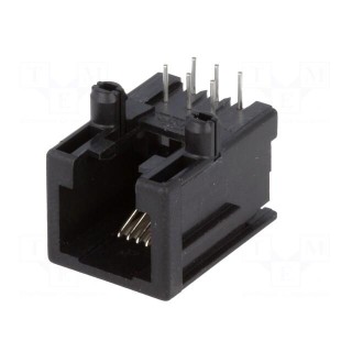 Socket | RJ12 | PIN: 6 | low profile | Layout: 6p6c | on PCBs | THT | 11.5mm