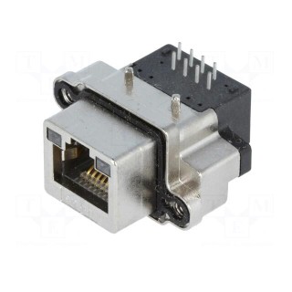 Socket | RJ45 | IP68 | THT | for panel mounting | angled 90°