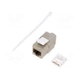 Socket | RJ45 | Keystone | Layout: 8p8c | for cable | IDC | female
