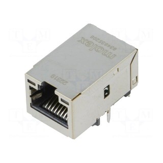 Socket | RJ45 | MXMag | PIN: 8 | shielded,with LED | gold-plated | THT