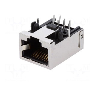 Socket | RJ45 | PIN: 8 | Cat: 5,5e | shielded,low profile | gold-plated