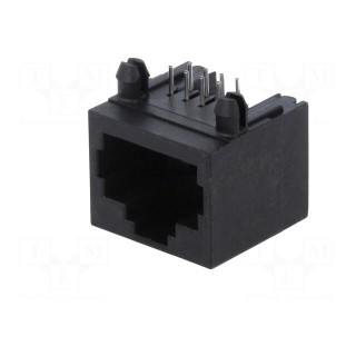 Socket | RJ45 | PIN: 8 | Cat: 5 | Layout: 8p8c | THT | angled