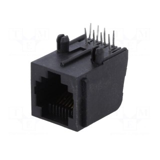 Socket | RJ45 | PIN: 8 | Cat: 5 | Layout: 8p8c | THT | angled