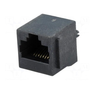 Socket | RJ45 | PIN: 8 | Cat: 5 | Layout: 8p8c | THT | straight