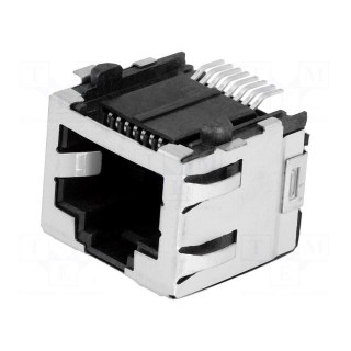 Socket | RJ45 | PIN: 8 | Cat: 5 | shielded | gold-plated | Layout: 8p8c | SMT