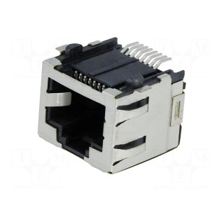 Socket | RJ45 | PIN: 8 | Cat: 5 | shielded | gold-plated | Layout: 8p8c | SMT