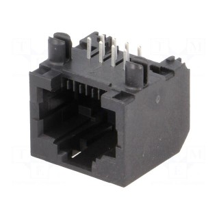 Socket | RJ45 | PIN: 8 | Cat: 5 | unshielded | Layout: 8p8c | THT