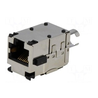 Socket | RJ45 | PIN: 8 | Cat: 5e | shielded,with terminal | Layout: 8p8c
