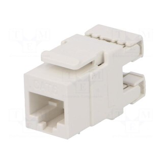 Socket | RJ45 | PIN: 8 | Cat: 6 | unshielded,Keystone | Layout: 8p8c | IDC