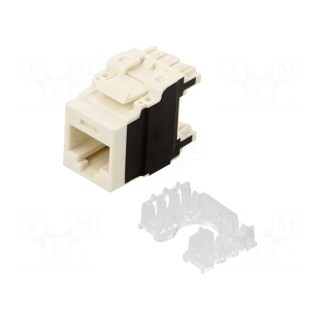 Socket | RJ45 | PIN: 8 | Cat: 6a | Layout: 8p8c | 22AWG÷26AWG | white | IDC