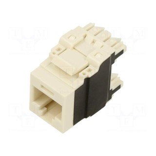 Socket | RJ45 | PIN: 8 | Cat: 6a | Layout: 8p8c | 22AWG÷26AWG | white | IDC