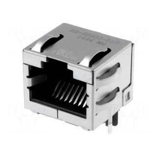 Socket | RJ45 | PIN: 8 | Cat: 6a | shielded | Layout: 8p8c | THT | on PCBs