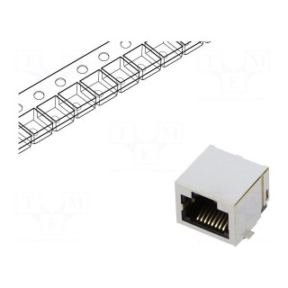 Socket | RJ45 | PIN: 8 | gold-plated | Layout: 8p8c | on PCBs | SMT