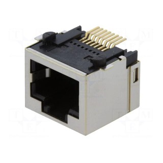 Socket | RJ45 | PIN: 8 | gold-plated | Layout: 8p8c | on PCBs | SMT