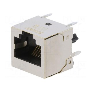 Socket | RJ45 | PIN: 8 | gold-plated | Layout: 8p8c | on PCBs | THT