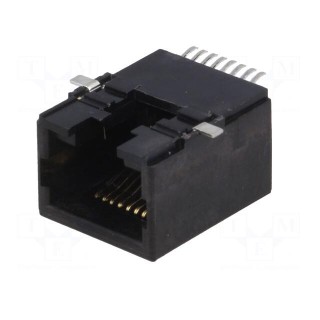 Socket | RJ45 | PIN: 8 | Layout: 8p8c | SMT | on PCBs | horizontal