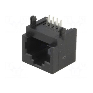 Socket | RJ45 | PIN: 8 | Layout: 8p8c | on PCBs | THT | angled 90°