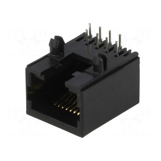 Socket | RJ45 | PIN: 8 | Layout: 8p8c | on PCBs | THT | angled 90°