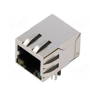 Socket | RJ45 | PIN: 8 | shielded,with isolation transformer | THT