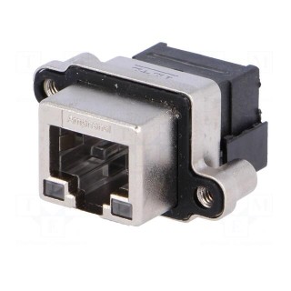 Socket | RJ45 | with LED | UL94V-0 | IP67 | THT | for panel mounting
