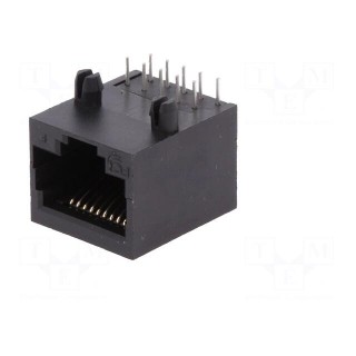 Socket | RJ50 | PIN: 10 | Cat: 3 | unshielded | gold-plated | THT | on PCBs