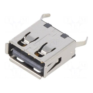 Socket | USB B | PIN: 4 | THT | straight | USB 2.0