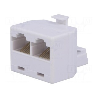 Splitter | Layout: 8p8c | RJ45 socket x2,RJ45 plug