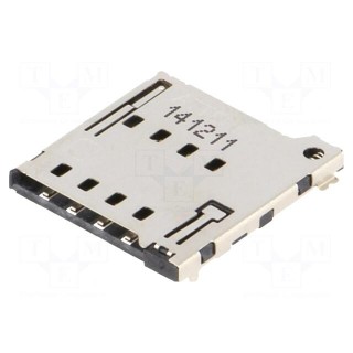 Connector: for cards | Micro SIM | push-push | SMT | PIN: 8