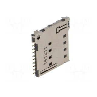 Connector: for cards | Micro SIM | push-push | SMT | PIN: 8