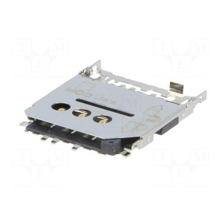 Connector: for cards | Micro SIM | shielded,push-push | SMT | PIN: 6