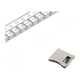 Connector: for cards | microSD | push-pull | SMT | gold-plated