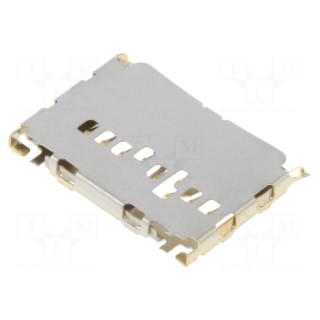 Connector: for cards | microSD | push-pull | SMT | gold flash | PIN: 8