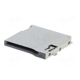 Connector: for cards | SD Micro | push-push | SMT | gold flash