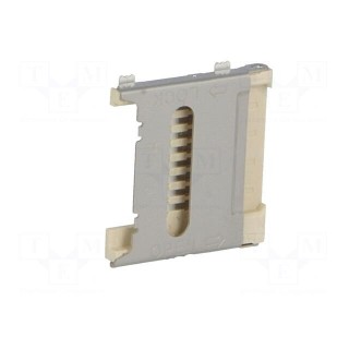 Connector: for cards | SD Micro | shielded,with hinged cover | SMT