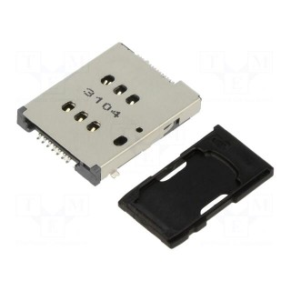 Connector: for cards | Nano SIM | push-push,SIM x2 | SMT | PIN: 6