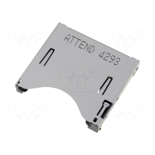 Connector: for cards | SD | push-push | SMT | gold-plated