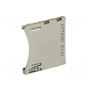 Connector: for cards | SD | push-push,reinforced card lock | SMT