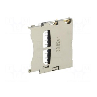 Connector: for cards | SD | shielded,push-push | SMT | gold-plated