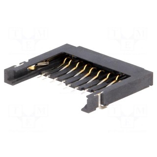 Connector: for cards | SD | without ejector | SMT | gold-plated | 3.4mm
