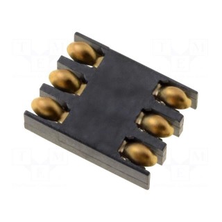 Connector: for cards | SIM | without ejector,without cover | SMT