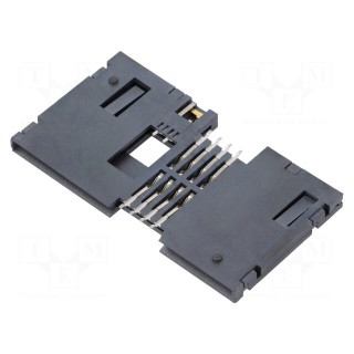 Connector: for cards | Smart Card | SMT | gold-plated
