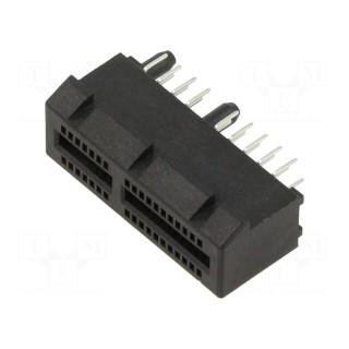 Connector: for cards | straight | THT | on PCBs | gold flash | PIN: 36