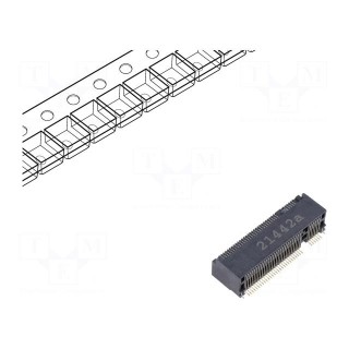 Connector: M.2 (NGFF) | horizontal | SMT | gold flash | PIN: 67 | 0.5A