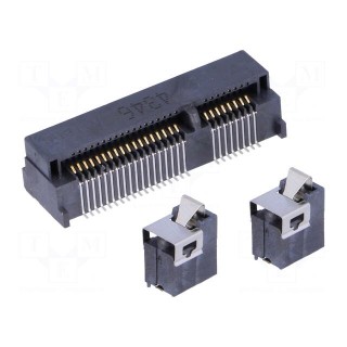 Connector: PCI Express mini | horizontal | SMT | gold-plated | PIN: 52