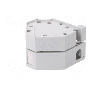 Case | Keystone | for DIN rail mounting | grey | Number of ports: 1